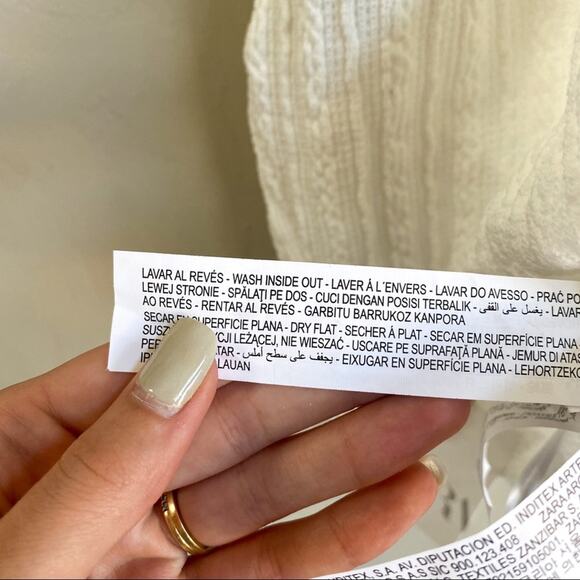 NWT Zara White‎ Knit Strappy Crop Top - Picture 8 of 9